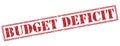 Budget deficit red stamp Royalty Free Stock Photo
