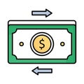 Budget fill inside vector icon which can easily modify or edit