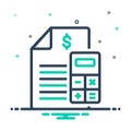 Mix icon for Budget, financial plan and accounts