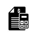 Black solid icon for Budget, financial plan and accounts