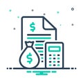 Mix icon for Budget, money and statement