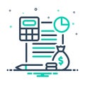 Mix icon for Budget, money and financial