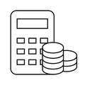 Budget icon vector. Money calculation illustration logo. Financial payment symbol. banking logo.