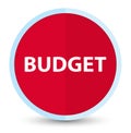 Budget flat prime red round button Royalty Free Stock Photo