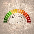 Budget measuring scale Royalty Free Stock Photo