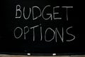 Budget options Royalty Free Stock Photo