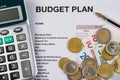 Budget plan Royalty Free Stock Photo