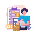 Budget planing flat style illustration design