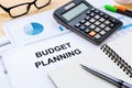 Budget planning with financial data