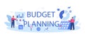 Budget planning typographic header. Idea of financial planning