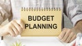 BUDGET PLANNING word on the card shown