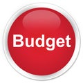 Budget premium red round button Royalty Free Stock Photo