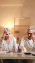 Budget problem middle-aged couple family finance