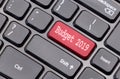 Budget 2019 on red enter key, of a black keyboard. Royalty Free Stock Photo