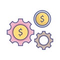 Budget set Vector Icon which can easily modify or edit Royalty Free Stock Photo