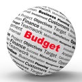 Budget Sphere Definition Shows Financial Management Or business Royalty Free Stock Photo