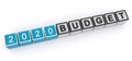 2020 budget word block Royalty Free Stock Photo