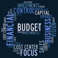 Budget word cloud Royalty Free Stock Photo
