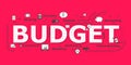 Budget word desigh. illustration. Royalty Free Stock Photo