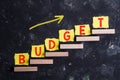 Budget word on steps Royalty Free Stock Photo