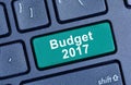 Budget 2017 words on keyboard Royalty Free Stock Photo