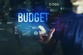 Budget with young man Royalty Free Stock Photo