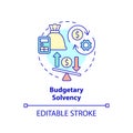 Budgetary solvency concept icon