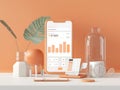Budgeting App Dashboard Visualizing Financial Data and Insights in Warm Toned