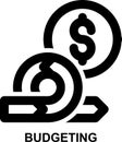budgeting, budget, cost, project budget, agile, project management outline icon