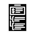 budgeting business process glyph icon vector illustration Royalty Free Stock Photo