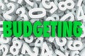 Budgeting 3d Word Numbers Background Financial Money Plan Royalty Free Stock Photo