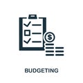 Budgeting flat icon. Colored element sign from auditors collection. Flat Budgeting icon sign for web design