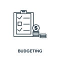 Budgeting flat icon. Colored element sign from auditors collection. Flat Budgeting icon sign for web design