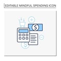 Budgeting line icon