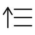 Budgeting Sort Amount Up Icon for Financial Reports and Analysis