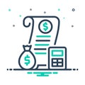 Mix icon for Budgets, account and balance Royalty Free Stock Photo