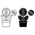 Budgets icon vector set. saving illustration sign collection. money symbol.