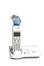 Budgie on the phone Royalty Free Stock Photo