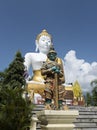 Budha and Giant Statue Royalty Free Stock Photo