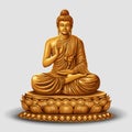 budha (1)Golden Buddha statue. abstract vector illustration white background