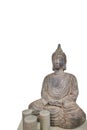 Budha in white background