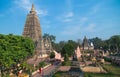 Budhagaya stupa is number one of Buddhism landmark in India, The place Buddha attained enlightenment, Mahabodhi temple, Gaya, Indi Royalty Free Stock Photo