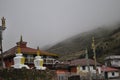 Budhist monastry and Traditional Tibetan Stupa