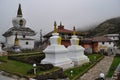 Budhist monastry and Traditional Tibetan Stupa