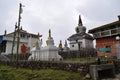 Budhist monastry and Traditional Tibetan Stupa