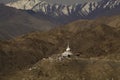 Budhist monument Shanti Stupa in Leh, Ladakh, India Royalty Free Stock Photo