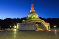 Budhist monument Shanti Stupa in Leh, Ladakh, India Royalty Free Stock Photo