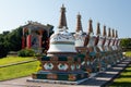Budhist Stupas and Buda Khadro Ling Temple Royalty Free Stock Photo