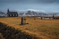 A cloudy winter day at Budir Black Church