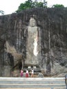 Buduruvagala rock of Buddhist Sculptures